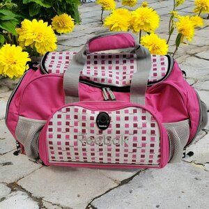 Reebok Pink/White Duffel Bag - Very Good Condition (2)